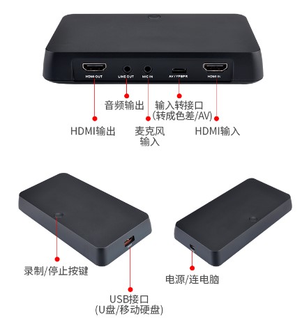 T961超高清4K视频HDMI/色差分量/AV录制盒